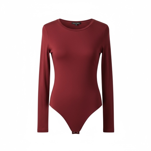 Fashion Nova Tops - Fashion Nova Wine Red Bodysuit